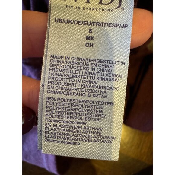 NYDJ Sweater Women Small Burgundy Knit Ruffle Front Crew Neck Pullover - Picture 9 of 11